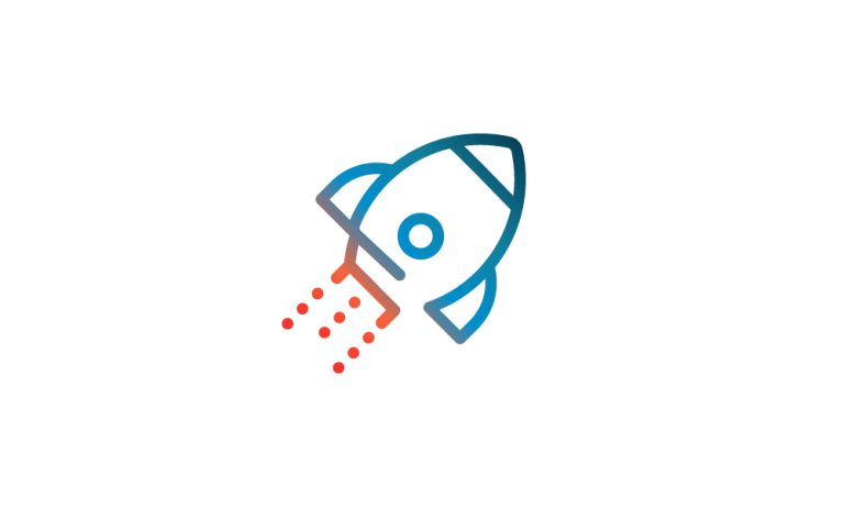 A rocket taking off