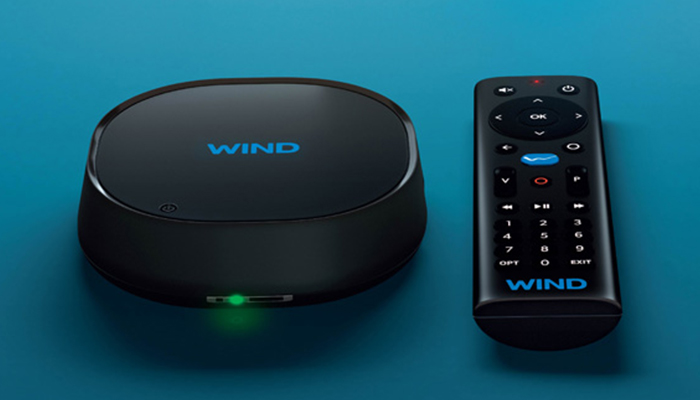 A Wind Vision set-top box and its remote control