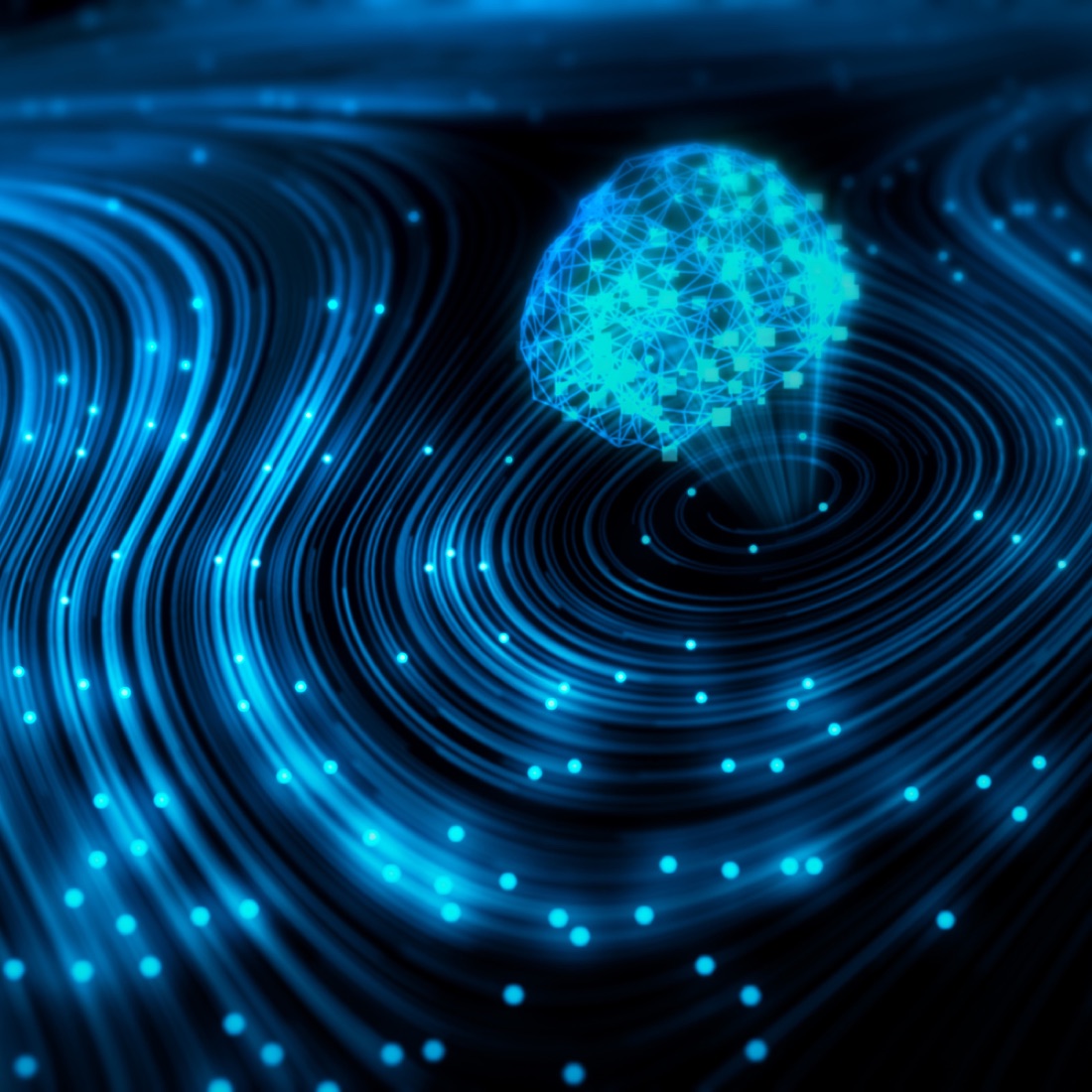 An abstract visualisation of a neural network